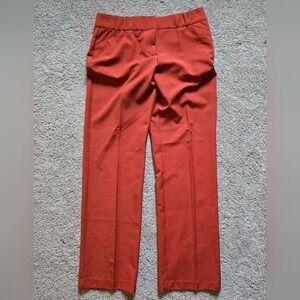 Cato Womens Sz 8 Curvy Trouser Pants Slacks Burnt Orange Full Length Worn Twice